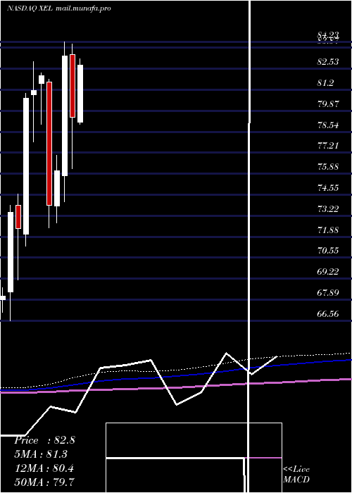 monthly chart XcelEnergy