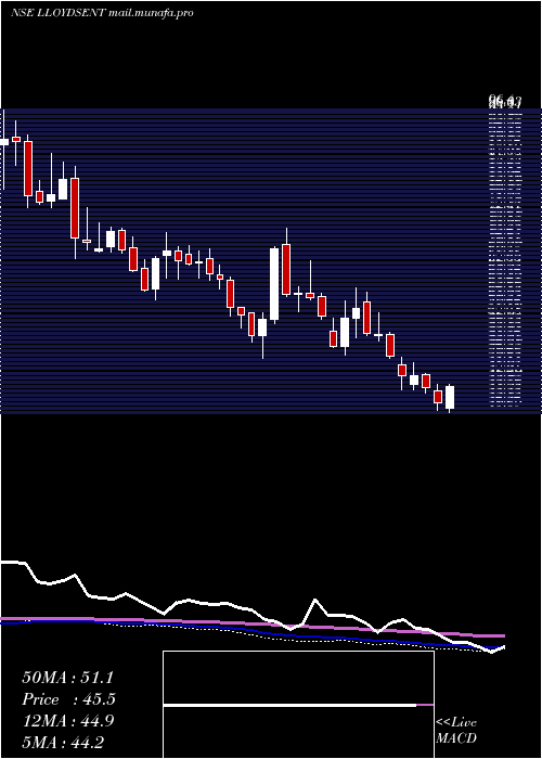  weekly chart LloydsEnterprises