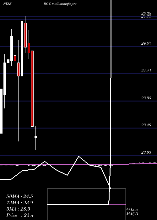  monthly chart BrunswickCorp