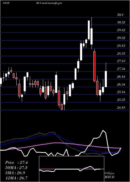  weekly chart BlackrockUtility