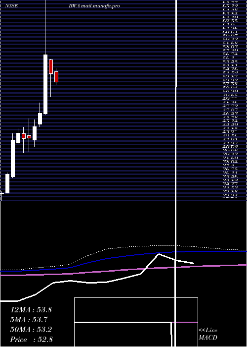  monthly chart BorgwarnerInc