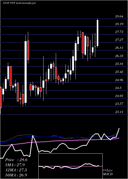  weekly chart PfizerInc