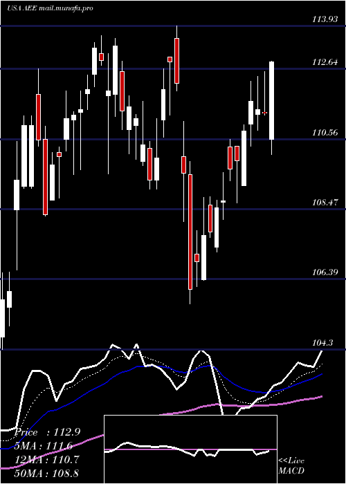  Daily chart AmerenCorporation