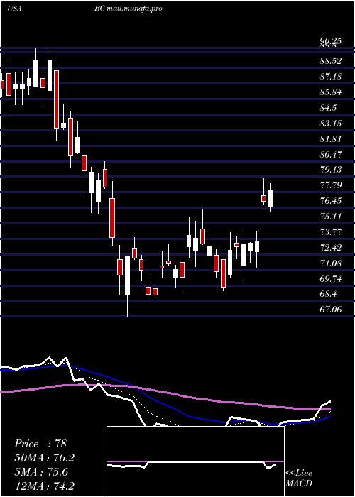  Daily chart BrunswickCorporation