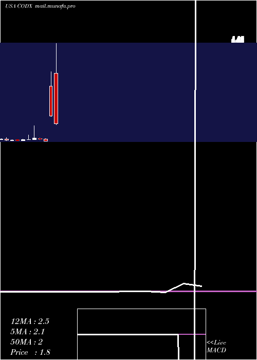  monthly chart CoDiagnostics
