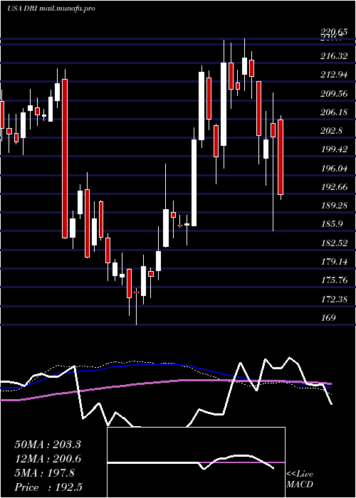  weekly chart DardenRestaurants