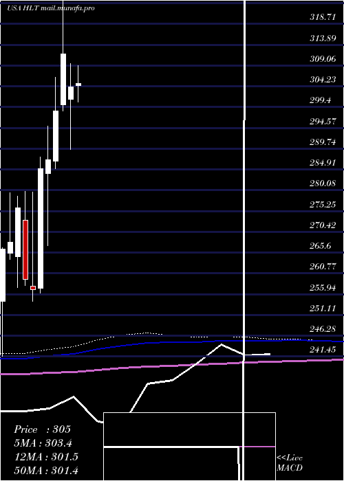  monthly chart HiltonWorldwide