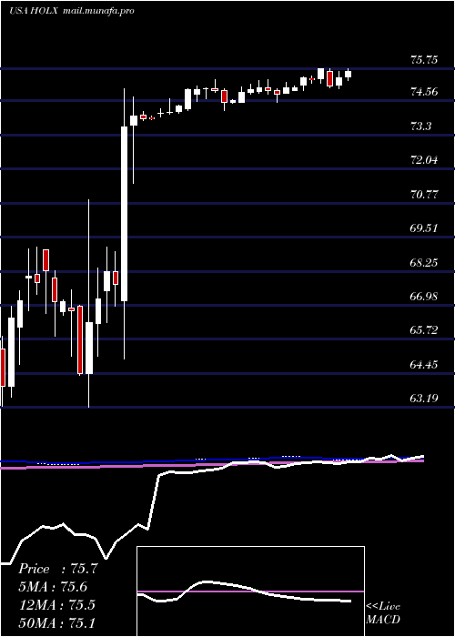  weekly chart HologicInc