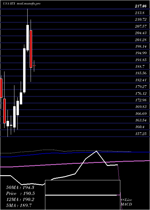  monthly chart IdexCorporation