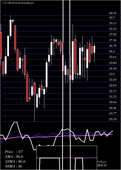  weekly chart MgmResorts