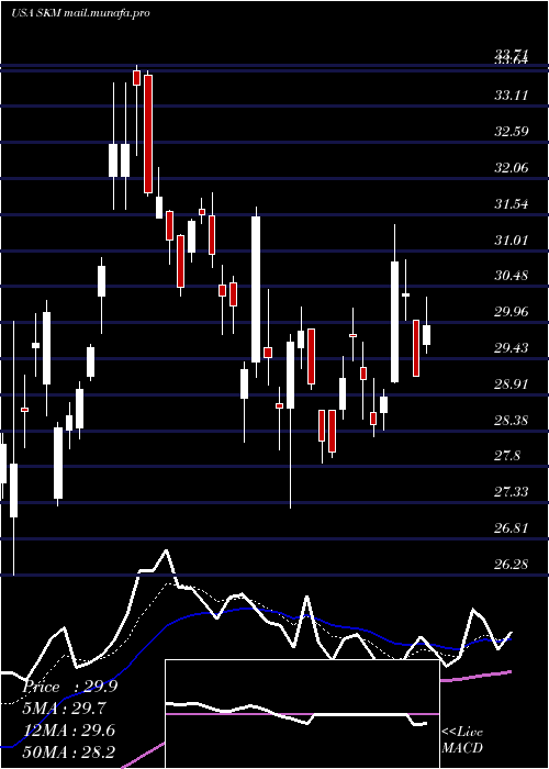  Daily chart SkTelecom