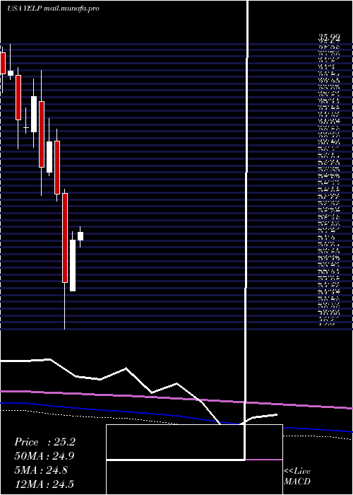  monthly chart YelpInc
